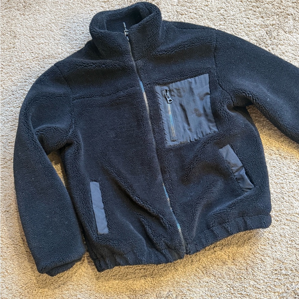 Zara black sherpa Jacket size 11/12 for kids